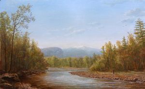 Lauren Sansaricq, View of Mt. Washington from the Saco River, 2012. Oil on artist’s board, 10 x 16 in.