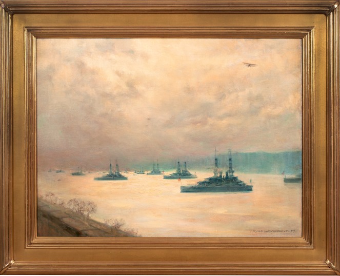 Low, Mary Fairchild_Battleships on the Hudson, 1919_frame.jpg